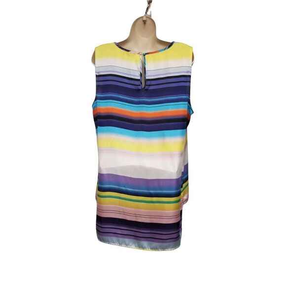 The Limited Hi-Lo Scoop Neck Sleeveless  Multicolor Top/Blouse Size Large - Picture 2 of 4